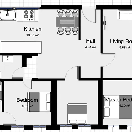 4 Bedroom Next To The Grand Theatre * Copenhague